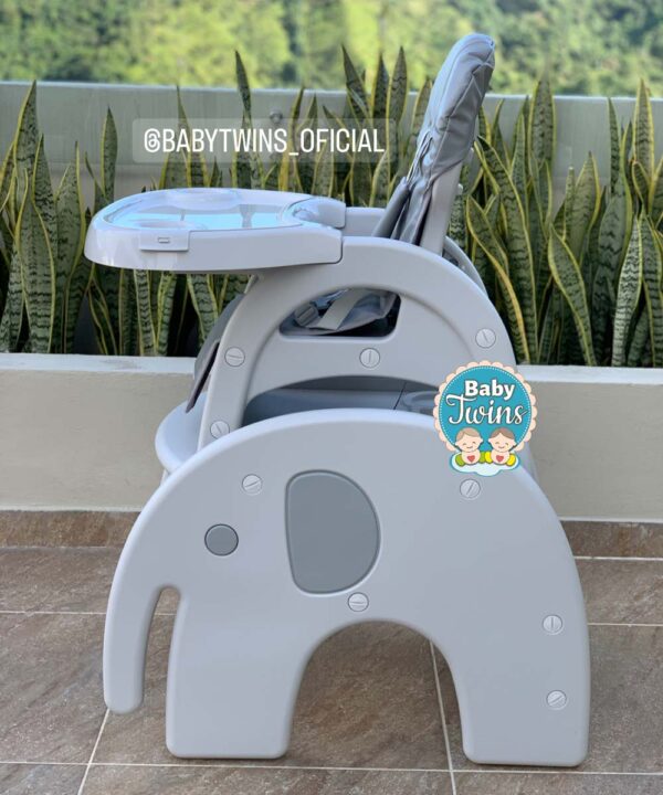 Silla comedor escritorio maxibaby elefante 2 en 1 gris