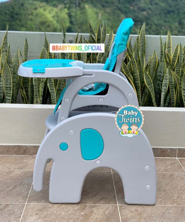 Silla comedor escritorio maxibaby elefante 2 en 1 verde