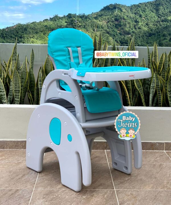 Silla comedor escritorio maxibaby elefante 2 en 1 verde