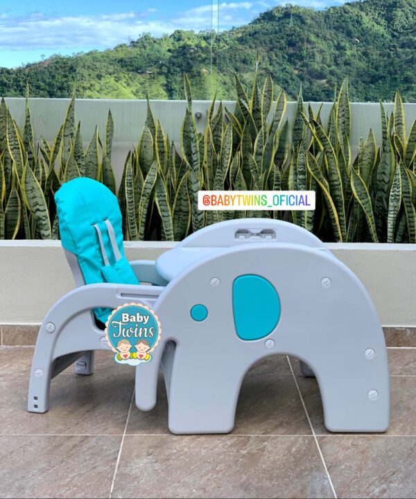Silla comedor escritorio maxibaby elefante 2 en 1 verde