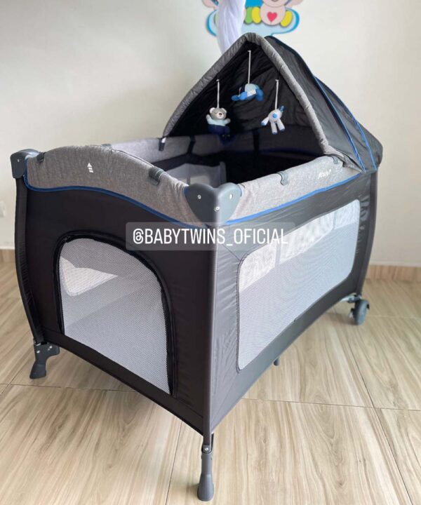 Cuna sally negro con azul 716