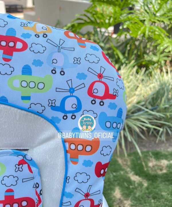 silla comedor 2 en 1 Merly azul con avioncitos