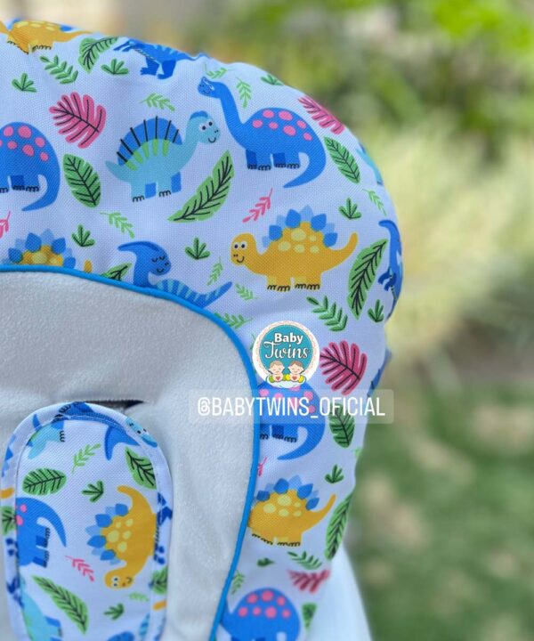 silla comedor 2 en 1 Merly azul con Dinosaurios