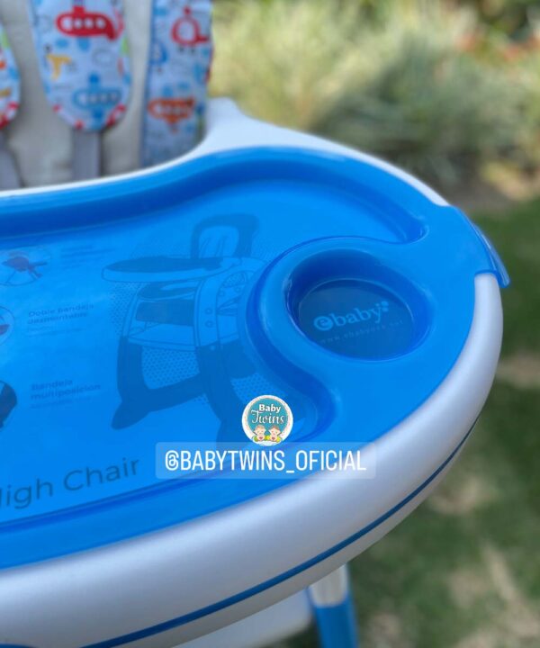 silla comedor 2 en 1 Merly azul con avioncitos