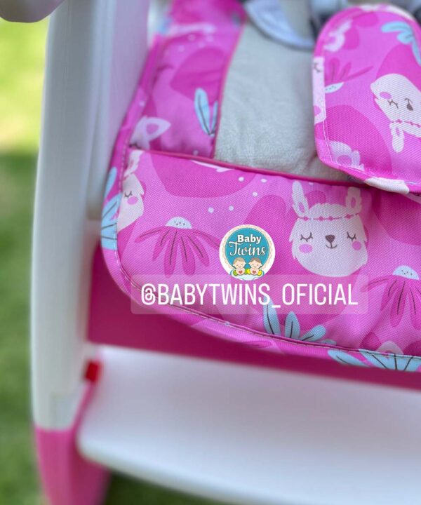 Silla comedor 2 en 1 Merly rosado gatitos