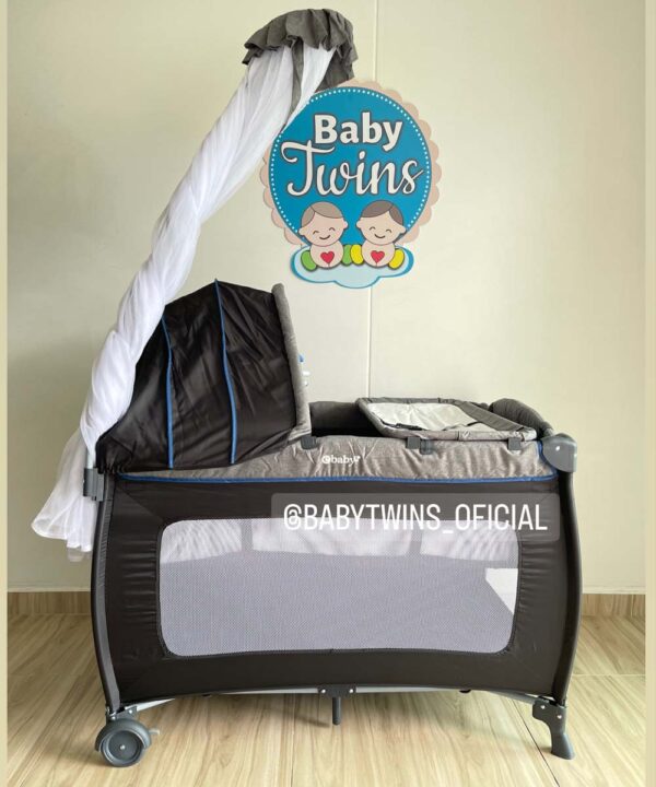 Cuna sally negro con azul 716