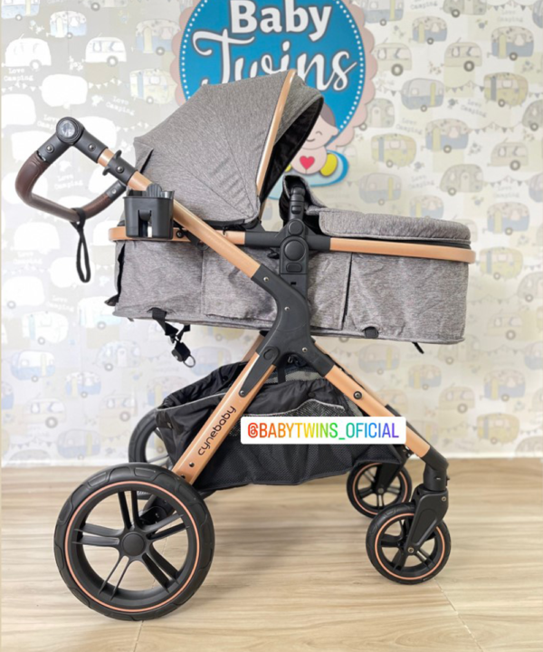 Coche moises con portabebe Santino gris - Cynebaby