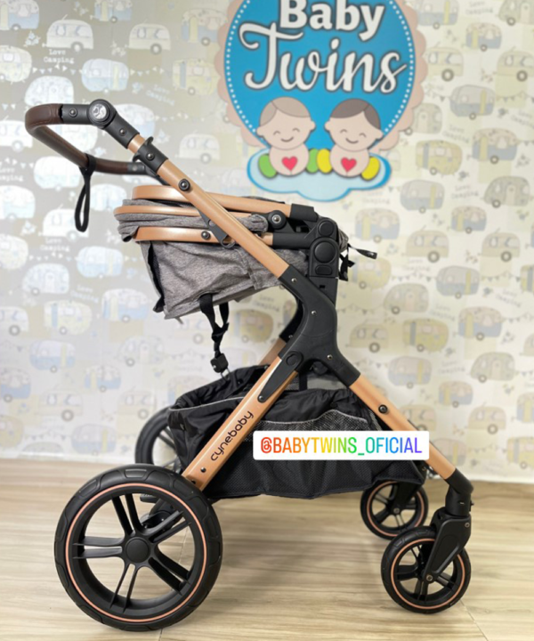 Coche moises con portabebe Santino gris - Cynebaby