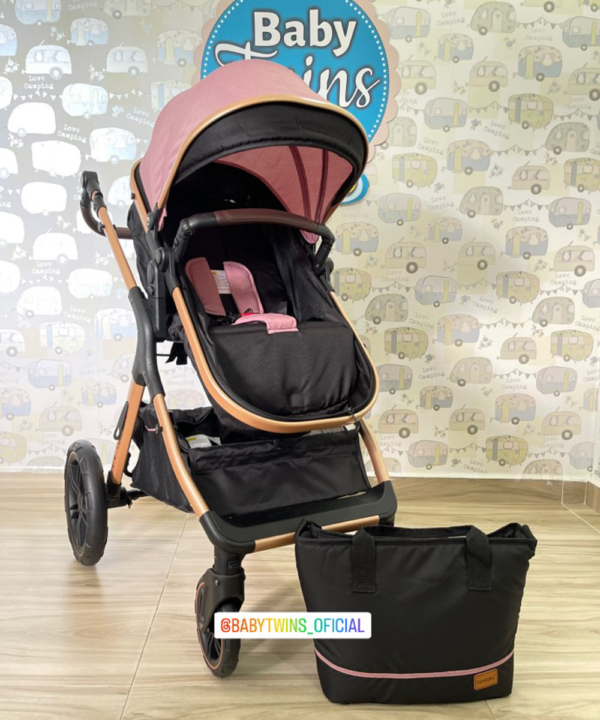 Coche moises Aurora Rosado - Cynebaby