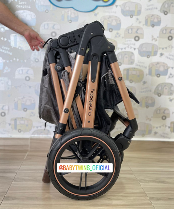 Coche Santino con portabebe  Negro -Cynebaby