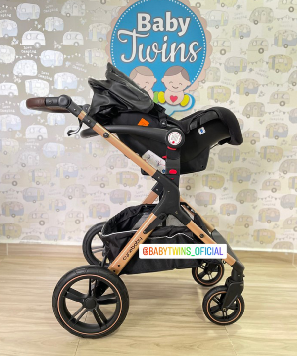 Coche Santino con portabebe  Negro -Cynebaby