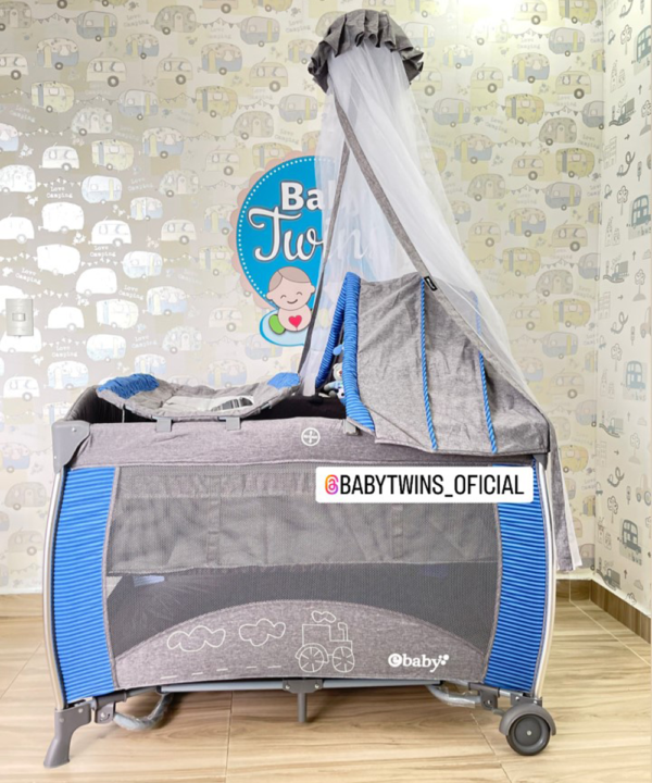 corral mecedora Noa azul- Ebaby 780