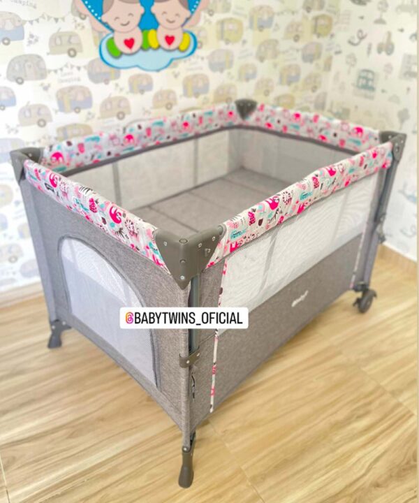 Cuna colecho Nala  rosado gris -  Ebaby