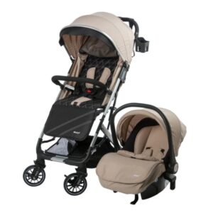 Coche maleta beige con silla del carro