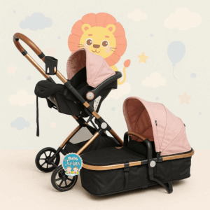 Small Maxibaby con silla del carro rosado
