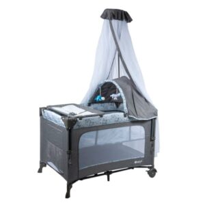 Cuna Colecho Decora gris -azul NEW