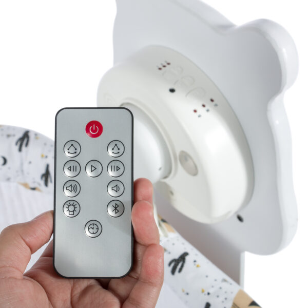 Cuna Colecho Mecedora Aura Eléctrica Gris