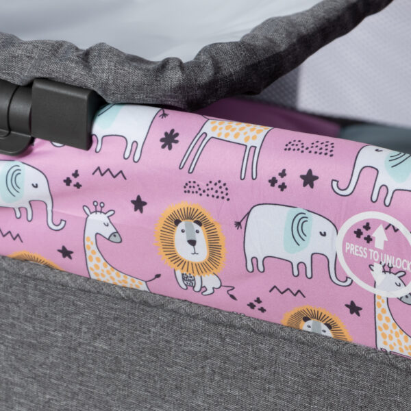 Cuna Corral Mecedora Sally Rosada NEW