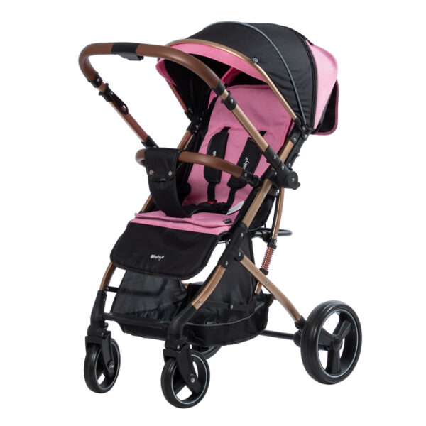 Coche Maleta Reversible Rosado Baby