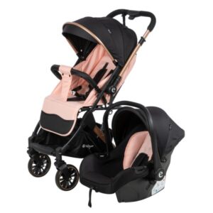 Coche Maleta reversible + silla del carro rosado