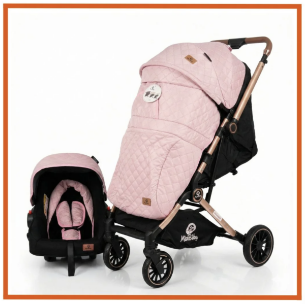 COCHE MALETA REVERSIBLE CON SILLA DEL CARRO EN ROSADA