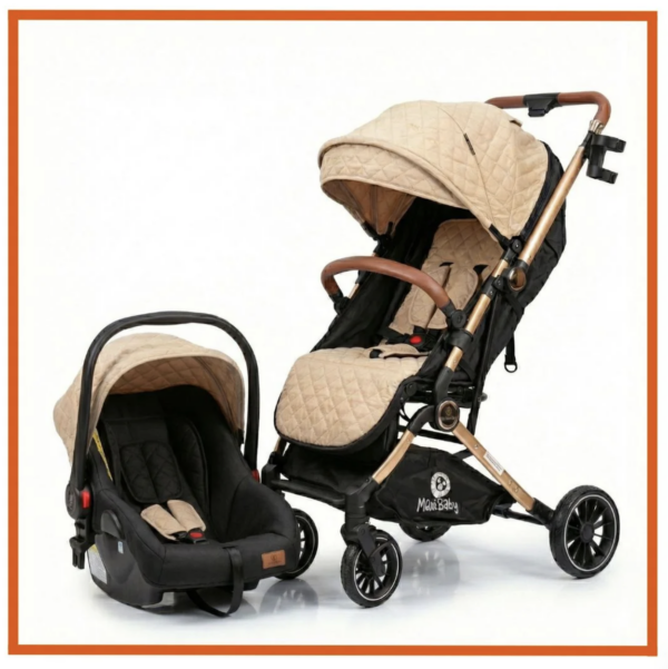 COCHE MALETA REVERSIBLE CON SILLA DEL CARRO BEIGE