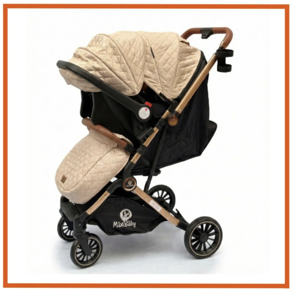 COCHE MALETA REVERSIBLE CON SILLA DEL CARRO BEIGE
