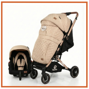 COCHE MALETA REVERSIBLE CON SILLA DEL CARRO BEIGE