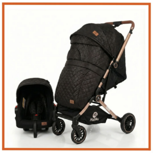 COCHE MALETA REVERSIBLE CON SILLA DEL CARRO NEGRA