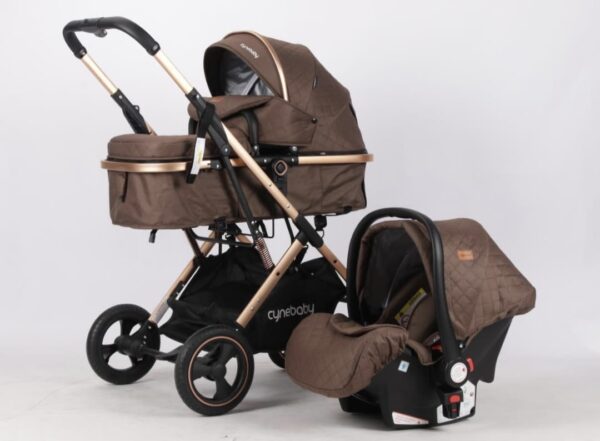 Coche Moises con silla del Carro khaki Cynebaby