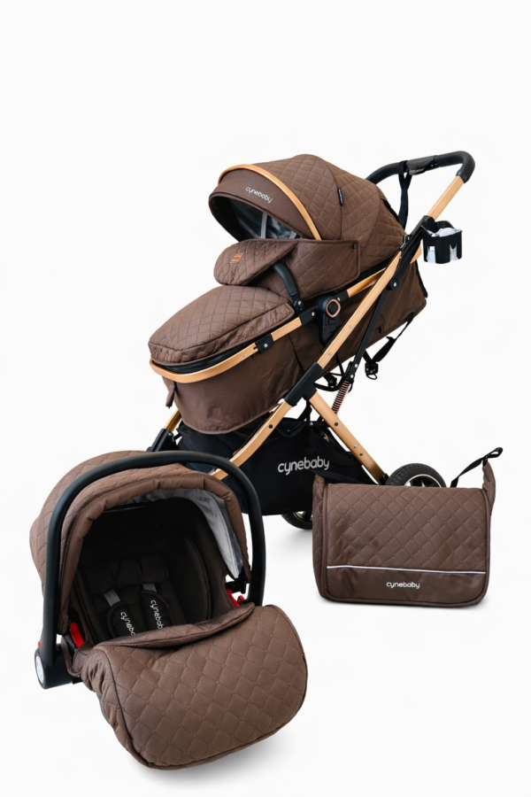 Coche Moises con silla del Carro khaki Cynebaby