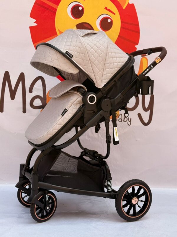 Coche Moises cierra como coche Maleta color Gris claro Maxibaby