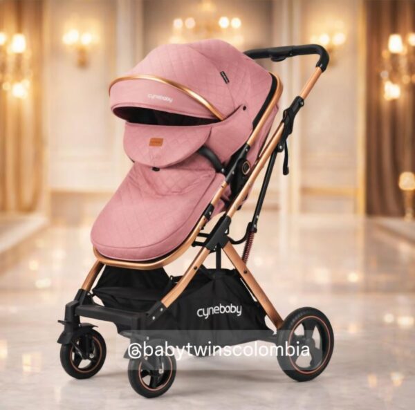 Coche Moises con silla del Carro Rosado Cynebaby