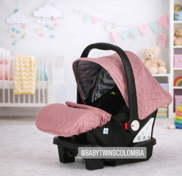 Coche Moises con silla del Carro Rosado Cynebaby Redondo