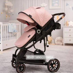Coche Moises cierra como coche Maleta color rosado  Maxibaby