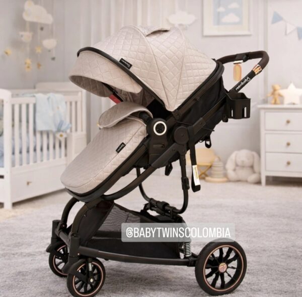 Coche Moises cierra como coche Maleta color Gris claro Maxibaby